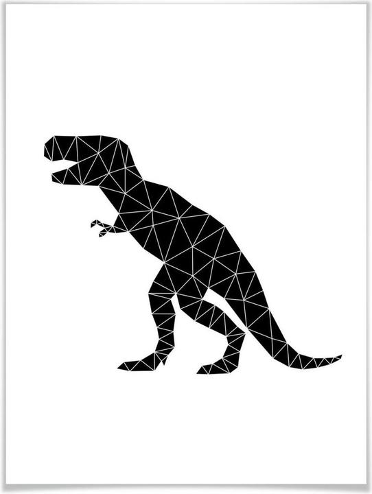 Actual product image Trenddeko Geometric Dinosaur T-Rex (30 x 40 cm)