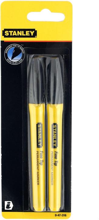 Actual product image Stanley Permanent marker with fine tip () (Black, 20 mm, 2 x)