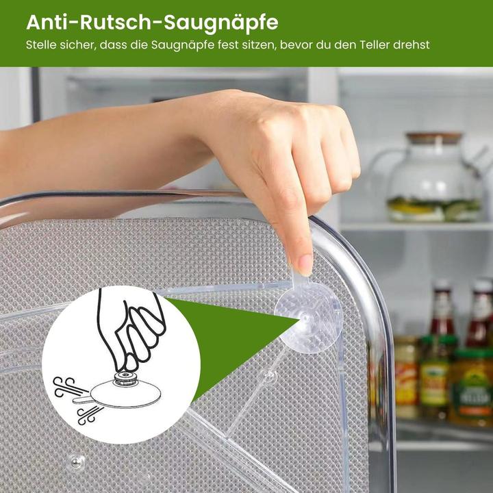 Produktbild Hermex Kühlschrank-Drehteller Drehplatte Aufbewahrungs-Tablett Organizer