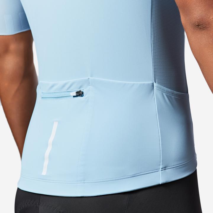 Actual product image Van rysel Radtrikot Rennrad kurzarm Sommer Racer 2 Unisex Hellblau (M)