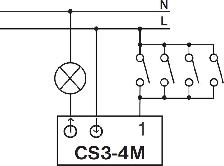 Immagine prodotto Elektrobock Timer 8 funzioni di commutazione per ventilatori e illuminazione CS3-4M