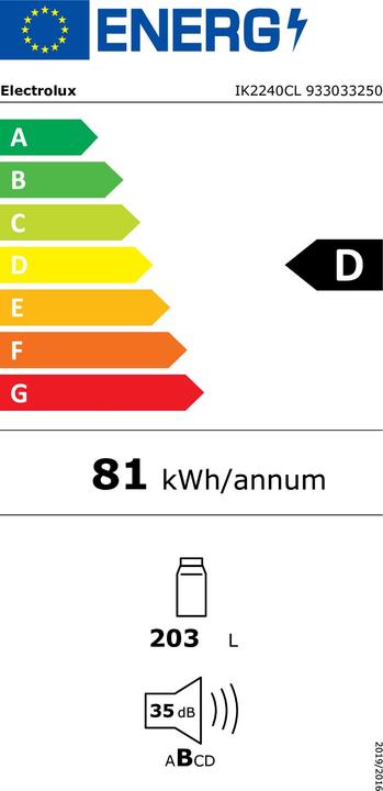 Energie-Label Electrolux IK2240CL (203 l)