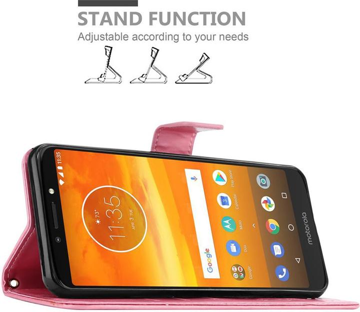 Actual product image Cadorabo Flower Book Cover (Motorola Moto E5 Plus)