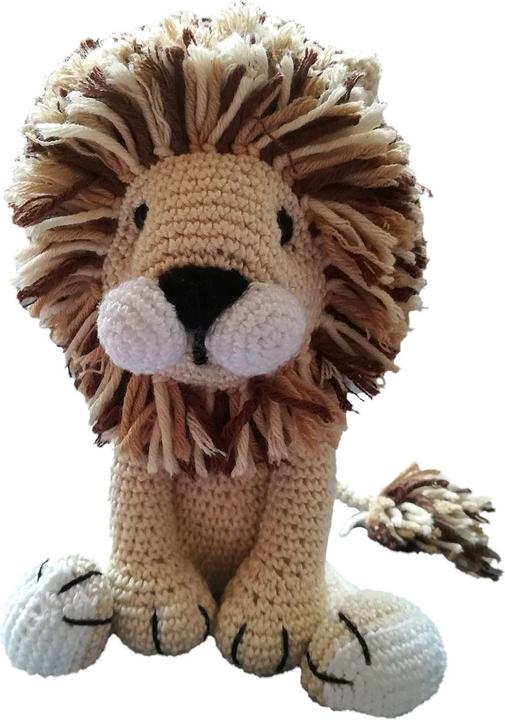 Actual product image Natura Punto Crochet lion for children, cuddly toy, handmade (27 cm)