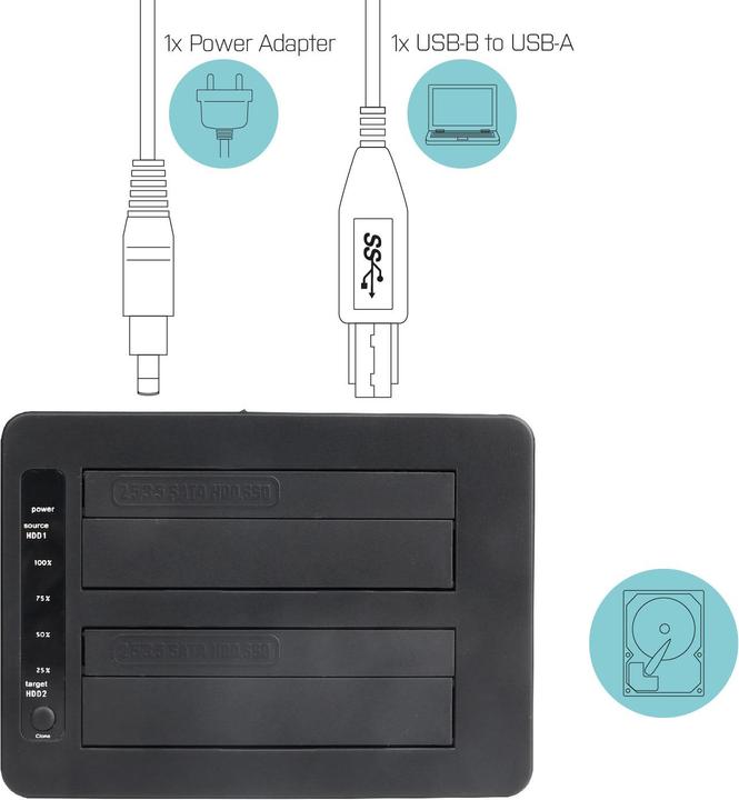 Produktbild i-tec SATA HDD Dockingstation (2.5", 3.5")