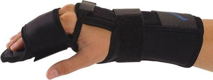 Omnimed Intrinsic Plus 4-Fingerschiene gepolstert rechts schwarz (S)
