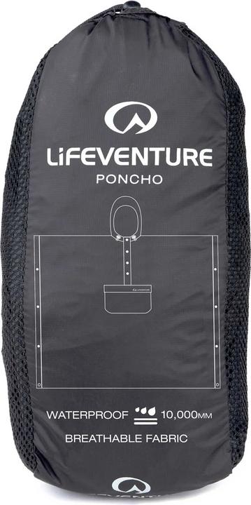 Produktbild Lifeventure Poncho, Black (One Size)
