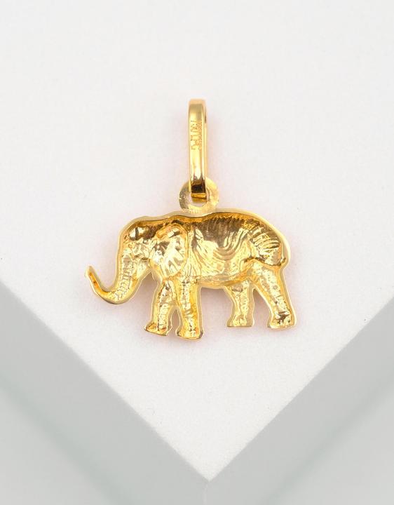 Image du produit Muau Pendant elephant yellow gold 750, 17x15mm (Or jaune 750/18K)