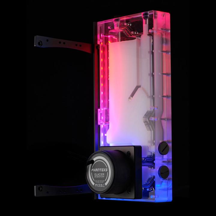 Produktbild Phanteks R260C Reservoir - transparente Acryl-Backplate, D5, DRGB-LED - Schwarz