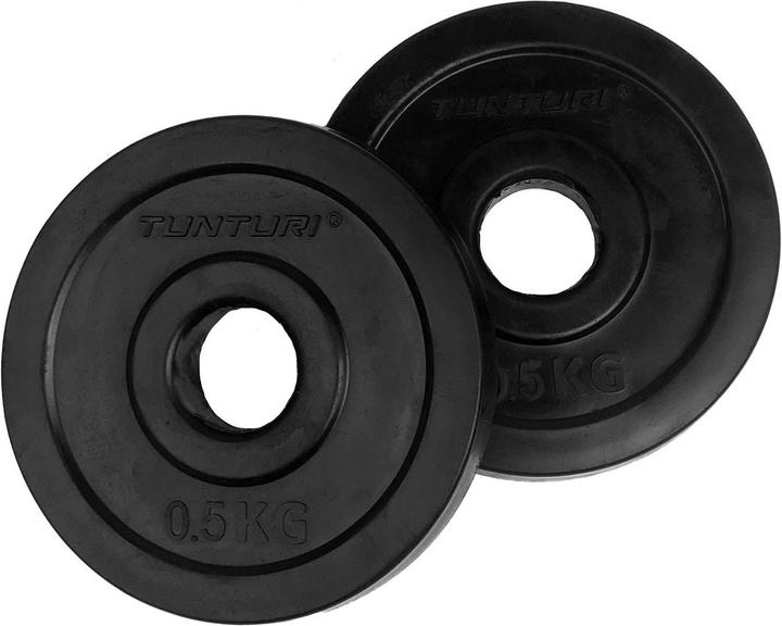 Tunturi Gummiertes 0.5 kg Gewichtsscheibenpaar 30 mm (2 x 0.5 kg)