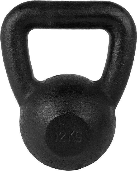 Tunturi Gusseisen Kettlebell mit Gummi Boden (1 x 12 kg)