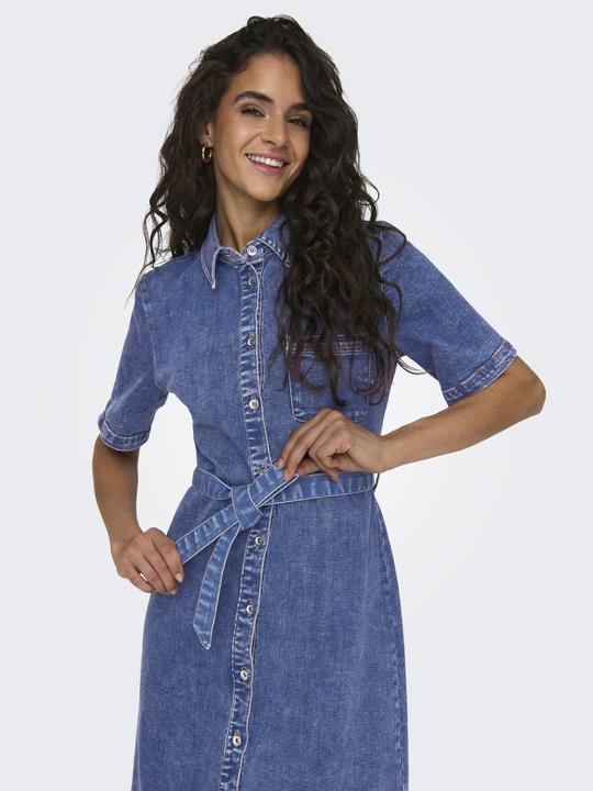 Produktbild Only Locker geschnitten Rundhals Kurzes Kleid Jeanskleid (L)
