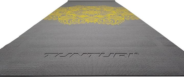 Image du produit Tunturi PVC Yogamatte 4 mm Rutschfest Anthrazit mit Mandala Aufdruck (4 mm)
