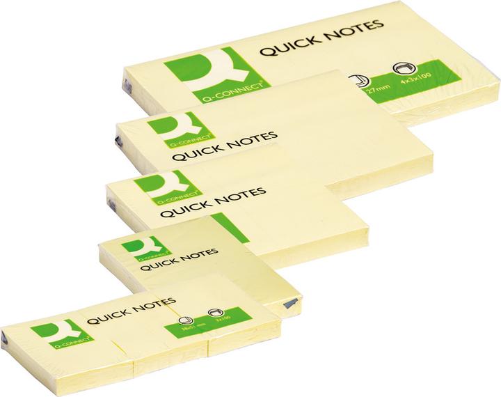 Actual product image Q-Connect Sticky notes Quick Notes yellow (75 x 125 mm)