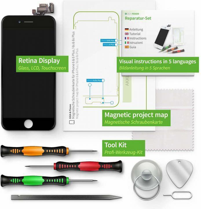 Actual product image Giga Fixxoo Display complete set (Display, iPhone 6)