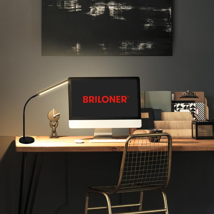Actual product image Briloner LED table lamp, black, 1xLED platinum/6W (600 lm)