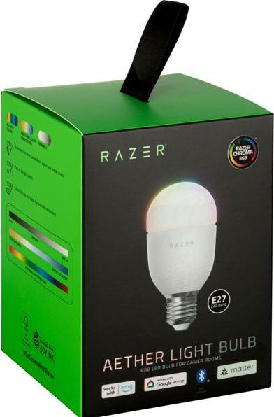 Produktbild Razer Aether Smart-Glühbirne (E27) - RGB-LED-Glühbirne für Smart Homes (E27, E26, 9 W, 800 lm, 1 x, F)