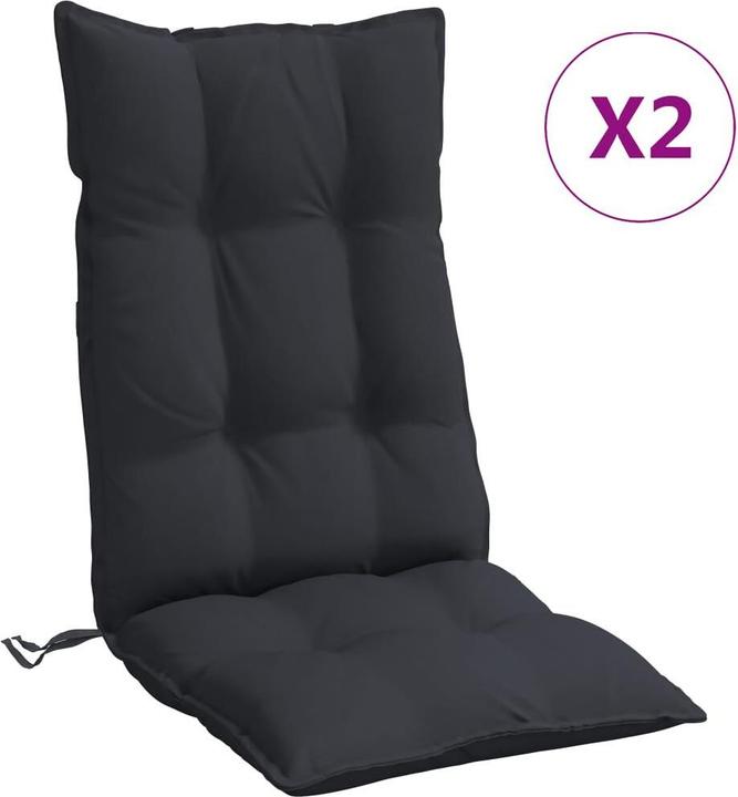 Image du produit VidaXL Coussins de chaise à haut dossier 2 pcs. Tissu Oxford (120 x 50 x 7 cm)