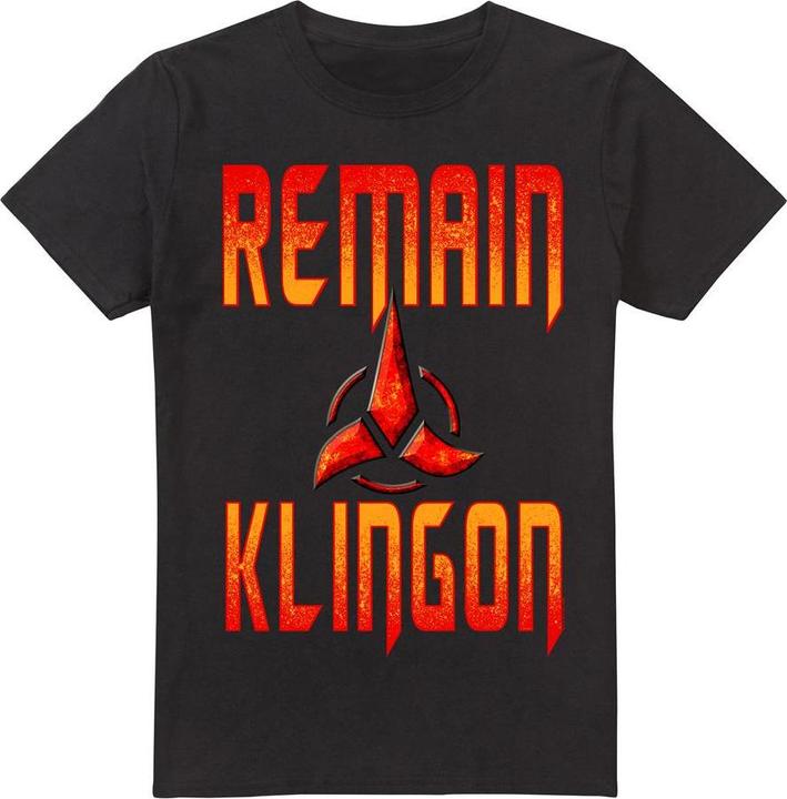 Produktbild Universal Textiles Remain Klingon TShirt (5XL)