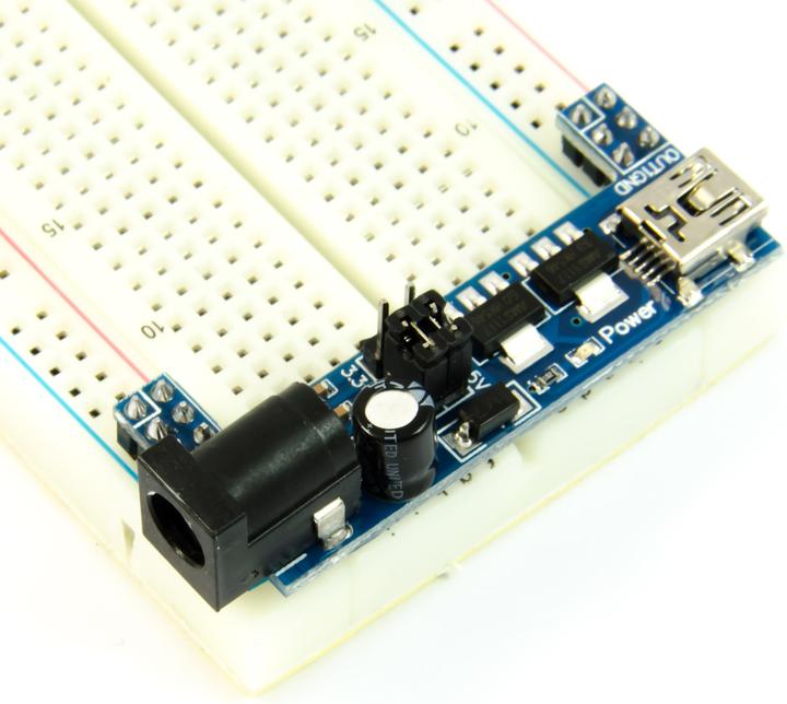 Actual product image Purecrea Power adapter for breadboard 5V / 3.3V Mini USB