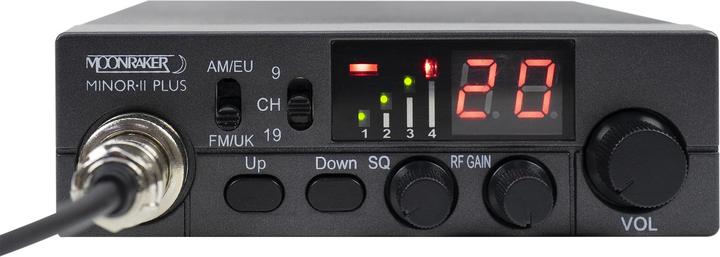 Immagine prodotto Moonraker Radio CB MINOR II PLUS, RF GAIN, ASQ regolabile e alimentatore 12V-24V