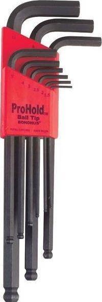 Produktbild Bondhus Hexagon socket set 1.5 - 10 - long, with ball and lock (9 pcs.)