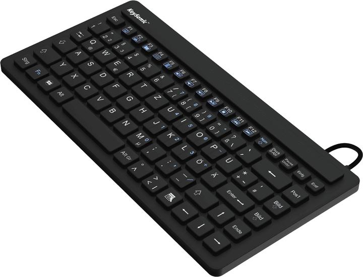 Immagine prodotto KeySonic Tastiera USB "KSK-3230" (US) Nera Membrana in silicone, impermeabile (IPX7) (US, Cablato)