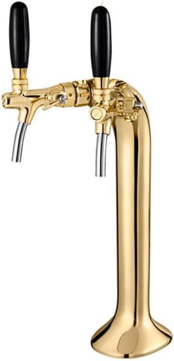 Actual product image Ich-zapfe Schanksäule, Bierzapfsäule - Goldfarben, 2-leitig, elegant