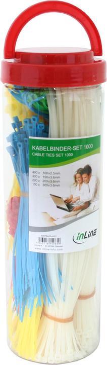 InLine Kabelbinder-Set (Plastic cable ties, 3.60 mm, 1000 pcs.)