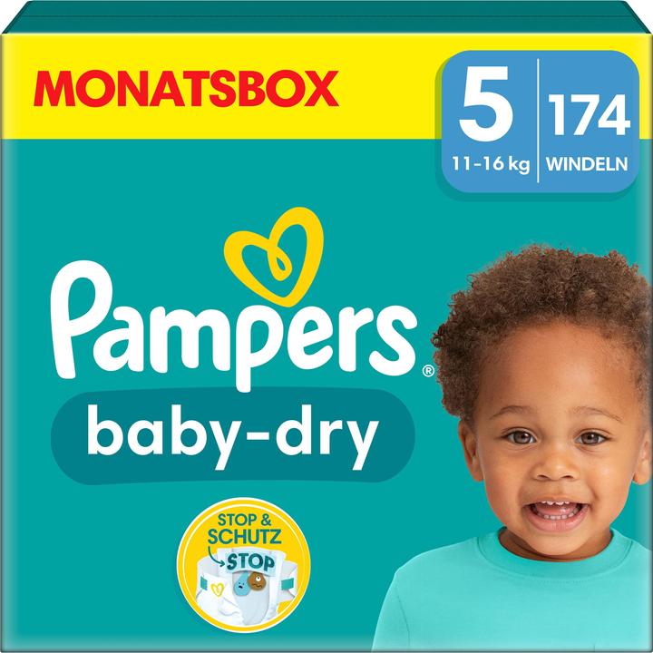 Pampers Baby-Dry (Gr. 5, Monatsbox, 174 Stück)
