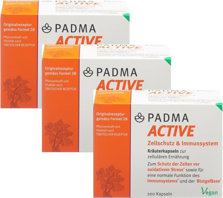 Nährwerte und Zutaten Padma 28 Active (200 Stück, Kapseln, 162 g)