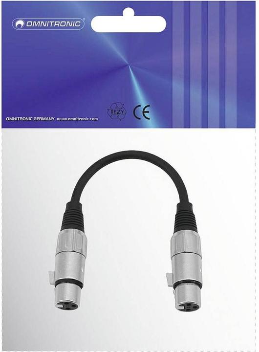 Actual product image Omnitronic Adapter cable XLR(F)/XLR(F) 0.2m bw (0.15 m, XLR)
