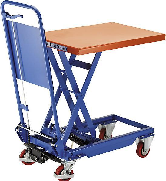 Immagine prodotto kaiserkraft Carrello con piattaforma di sollevamento con manico pieghevole (150 kg)