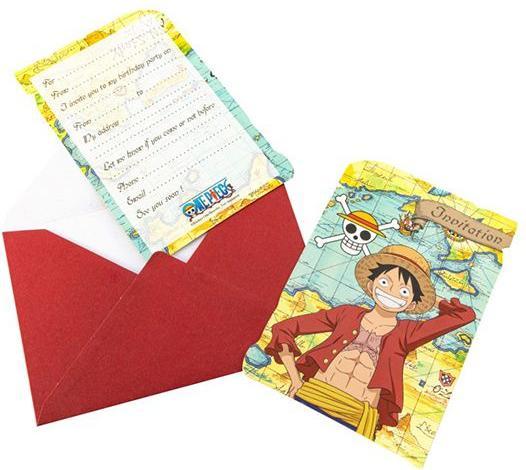 Produktbild One Piece Einladungskarten (8 Stk.)