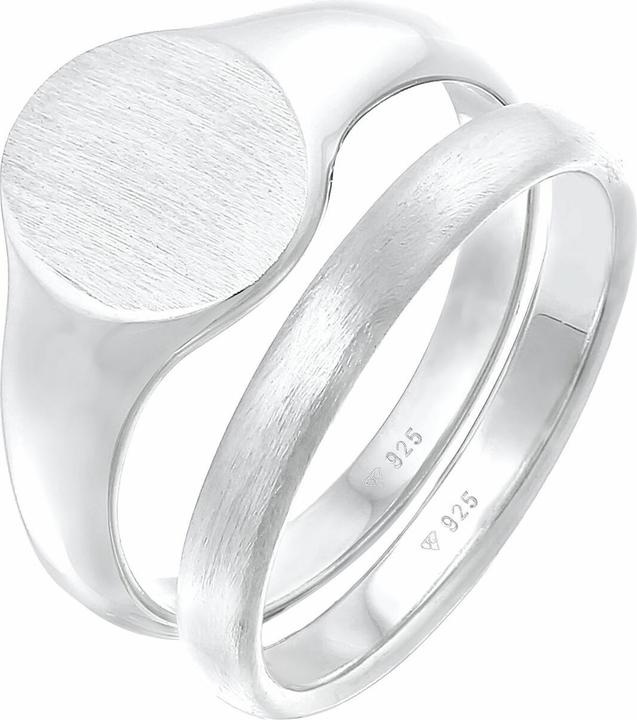 Produktbild Kuzzoi Bandring, Ring Set, Siegelring (58, 925 Silber)
