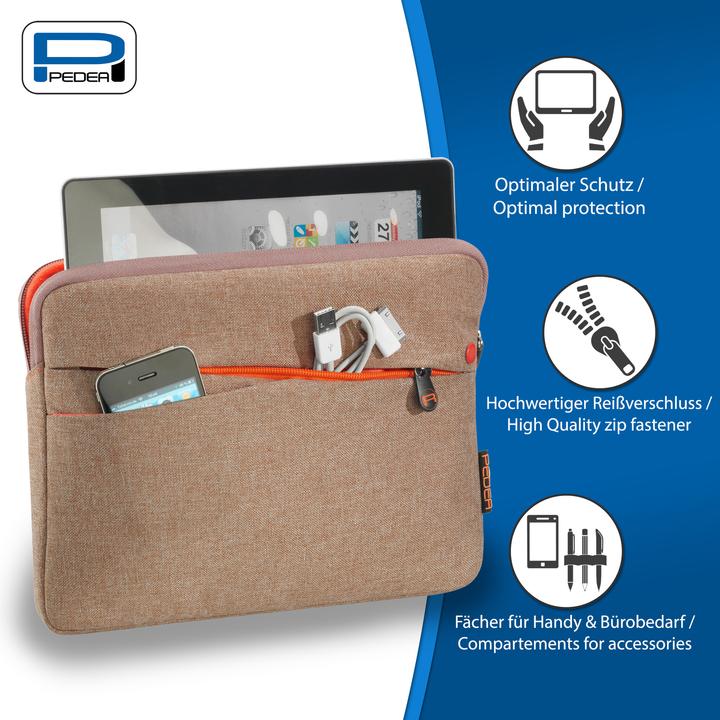 Actual product image Pedea Tablet PC case Fashion 25,65cm 10,1 inch beige, optimal protection modern and stylish case (10.08", Universal)
