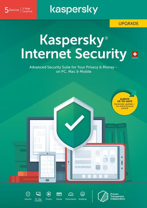 Actual product image Kaspersky Internet Security Update (5 User, 12 months)
