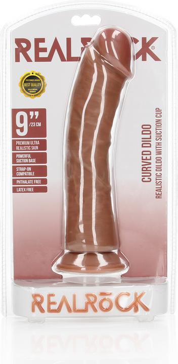 Produktbild RealRock Curved Realistic Dildo with Suction Cup - 9"/ 23 cm