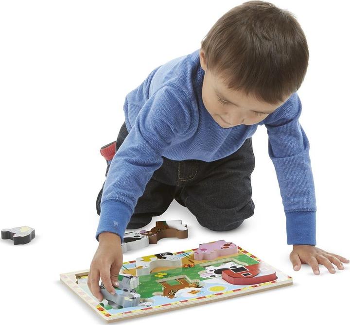 Actual product image Melissa & Doug Encastrement Ferme (fr-de-en-es) (7 pieces)