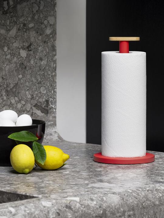 Actual product image Alessi Kitchen roll holder MATTINA light grey
