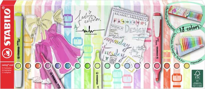 Produktbild STABILO swing cool Textmarker (Sortiert, 1 mm, 18 x)