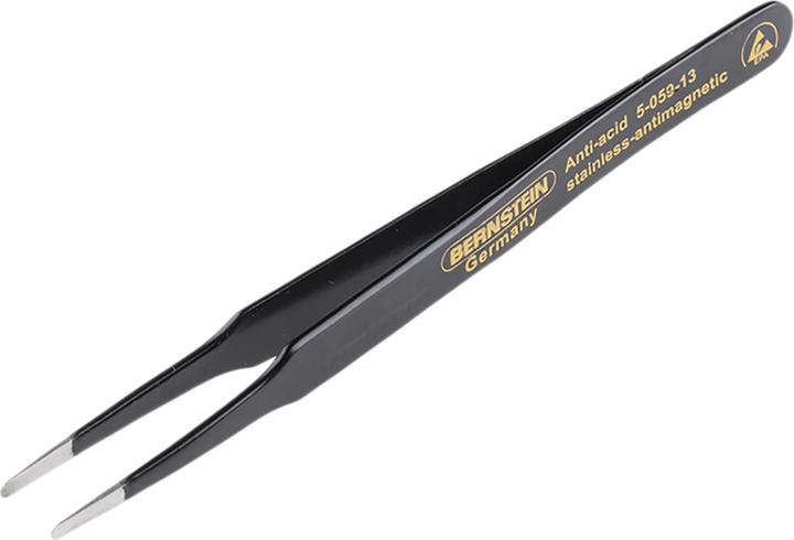 Actual product image Bernstein SMD tweezers 2a SA-ESD flat-r