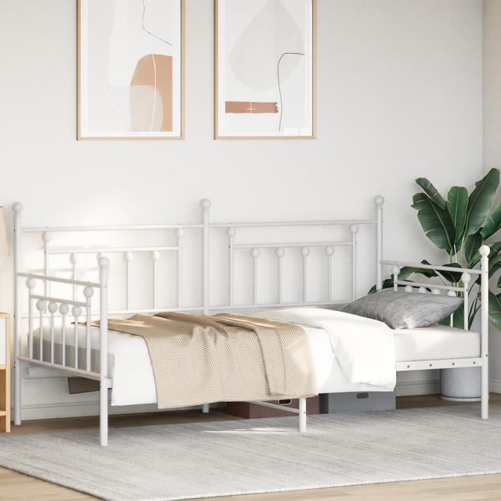 Produktbild VidaXL Tagesbett Weiss 90x200 cm Stahl (90 x 200 cm)
