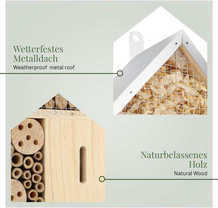 Image du produit Wildlife home Hôtel pour insectes (Papillons, Abeilles sauvages, Abeille, Coccinelles)