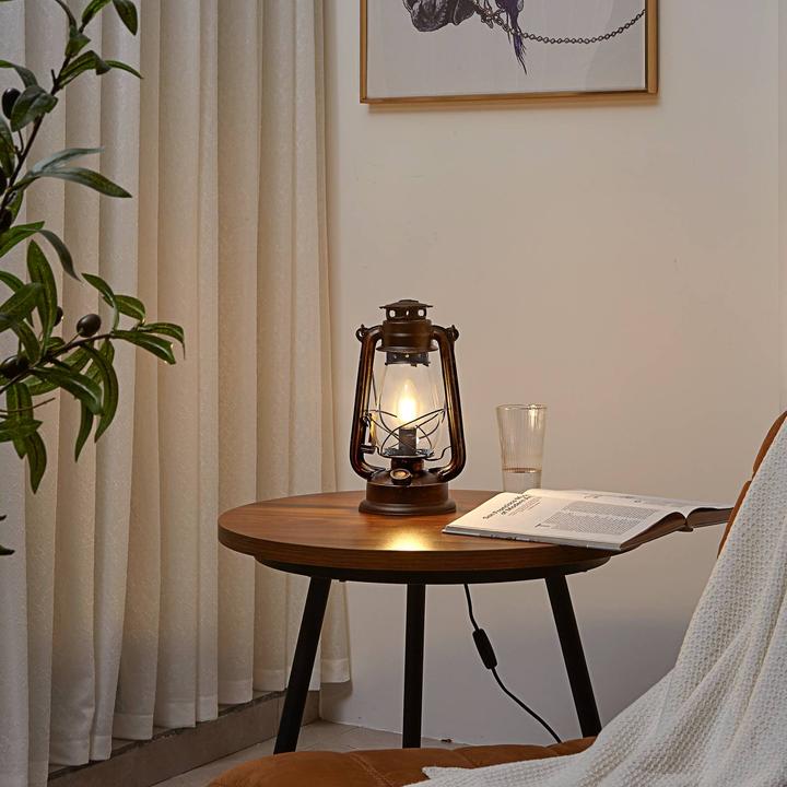 Actual product image Lindby Raisa table lamp Rust/Clear (E14)