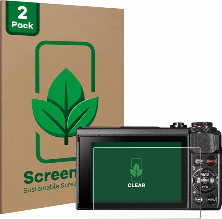 Actual product image ScreenLeaf Protective film sustainable screen protector screen protector film clear transparent (Screen protector, PowerShot G7 X Mark II)
