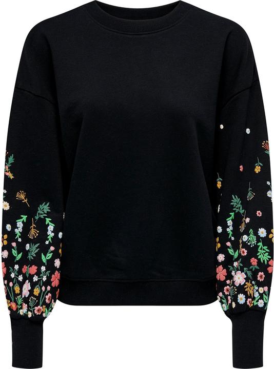Only Normal geschnitten Rundhals Gerippte Ärmelbündchen Tief angesetzte Schulter Sweatshirt Sweatshirt (XS)