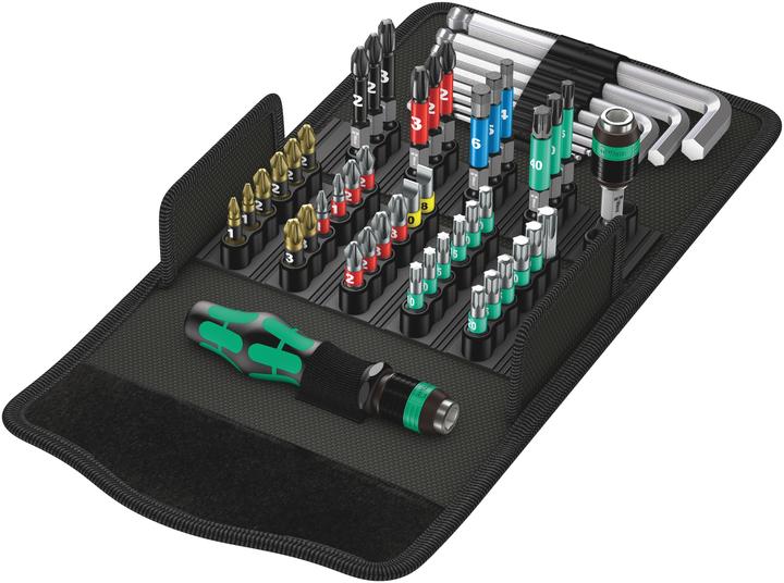 Produktbild Wera Kraftform Kompakt 100 (Innensechsrund TX M10, Innensechsrund TX M15, Innensechsrund TX M40, Innensechsrund TX M20, Innensechsrund TX M30, Kreuz Phillips PH M1, Kreuz Phillips PH M2, Innensechsrund TX M25, Kreuz Pozidriv PZ M1, Kreuz Pozidriv PZ M2, Kreuz Phillips PH M3, Kreuz Pozidriv PZ M3)