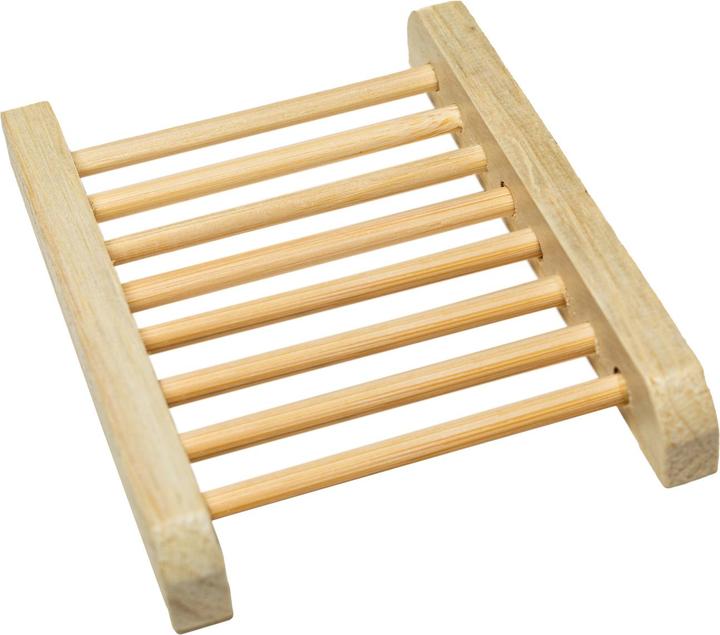 Image du produit Natura Punto Porte-savon en bambou, avec entretoises pratiques, fait main