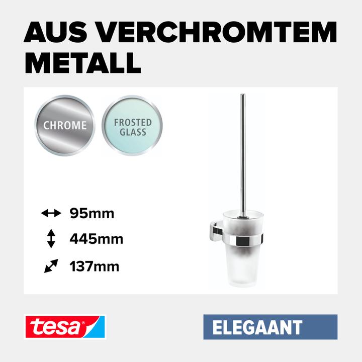 Produktbild tesa ELEGAANT WC-Bürstengarnitur inkl. Klebelösung ohne Bohren